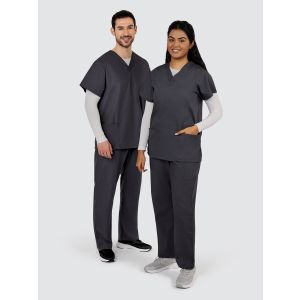 First Choice Pro Unisex Scrub Set Bundle | 3x V-Neck Tunic & 3x Drawstring Trousers