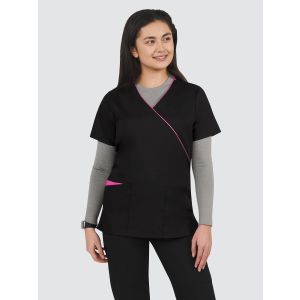 Galaxy Womens Scrub Set (Short) | 3x Mock Wrap Tunic & 2x Drawstring Trousers