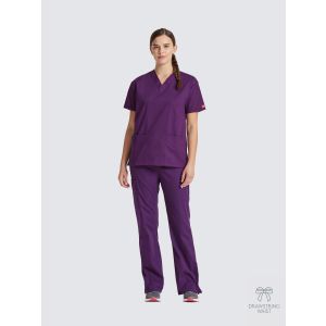 Dickies EDS Signature Unisex Scrub Set | V-Neck Tunic & Drawstring Trousers