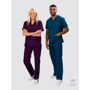 Dickies EDS Signature Unisex Scrub Set Bundle | 5x V-Neck Tunic & 5x Drawstring Trousers