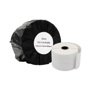 Compatible Zebra 148.3mm x 33mm White Shipping Paper Label Roll - 800 Labels (ZA5.84x1.3-800) 25mm Core