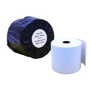 Compatible Zebra 101.6mm x 101.6mm White Label Roll - 700 Labels (ZA4x4-700) 25mm Core