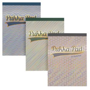 Pukka Pad Haze A4 Refill Pad 160 Pages 4 Hole Punched Sidebound with Margin (Pack of 6) Assorted 