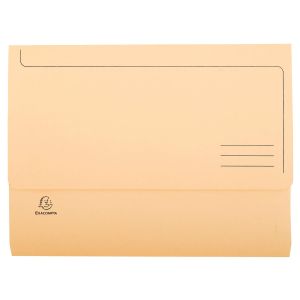 Pack of 50 document wallets SUPER 210 -24.5 x 32.5 - Buff - x 3 - Exacompta